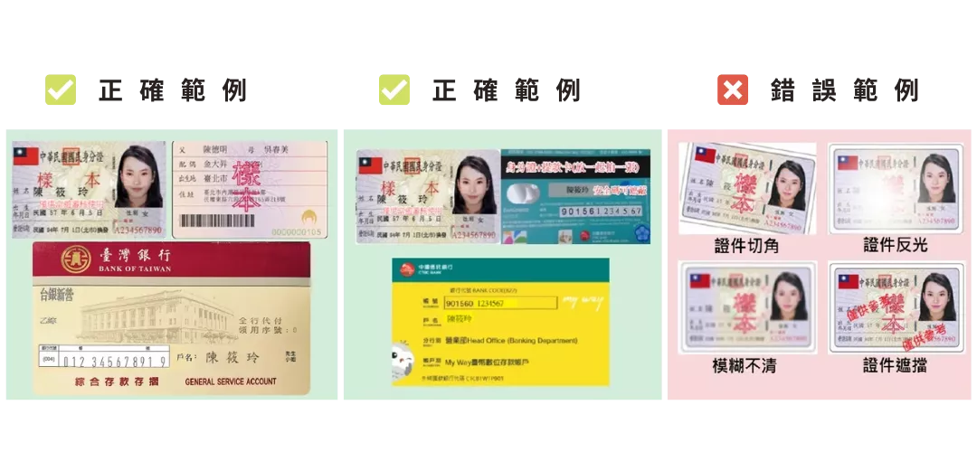 娛樂城實名驗證帳戶(身分證+存簿/銀行卡)正確與錯誤示範